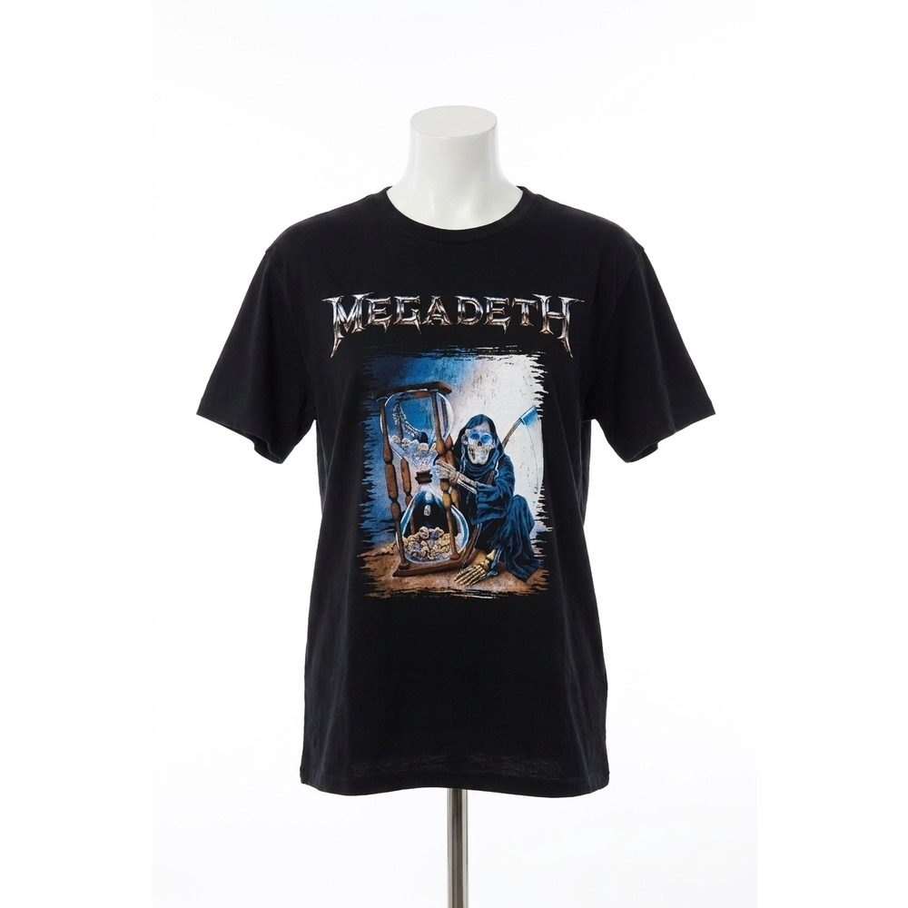 NEW PEOPLE OF LEISURE megadeth hourglass tee in black